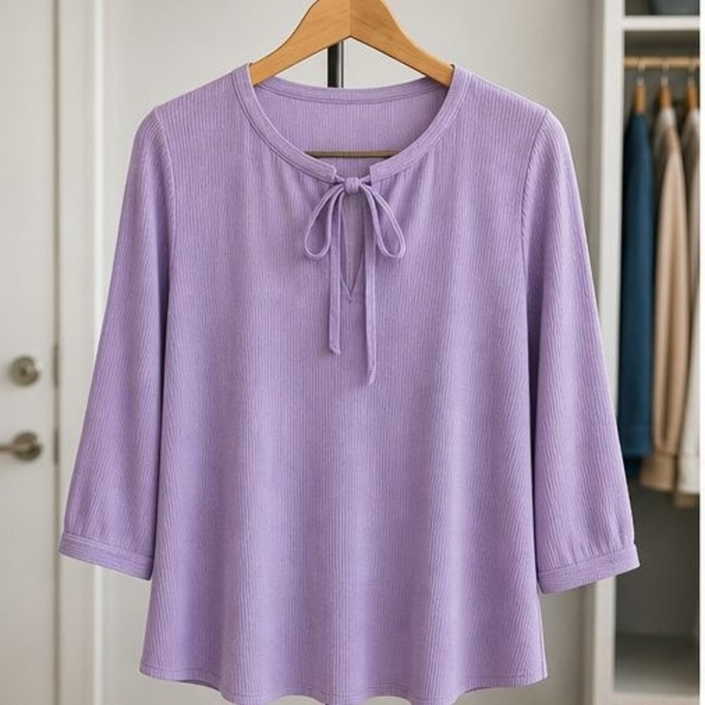 Lilac Button Blouse